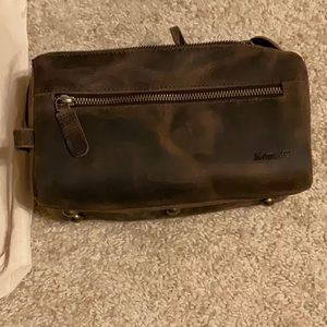 Kamal C Dopp Kit Toiletry Bag Buffalo Leather